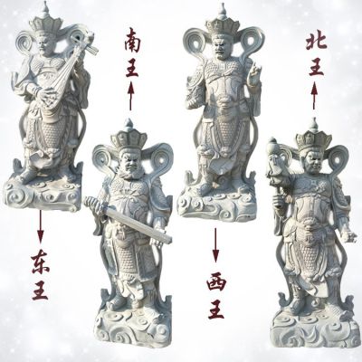 大理石石雕寺廟供奉佛像四大天王雕塑